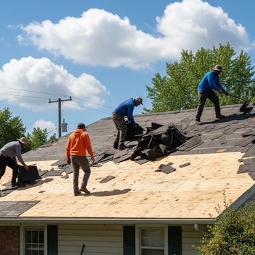 Leak Pro Roofing crew on a roof